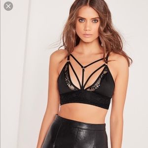 Missguided Black Lace Bralette